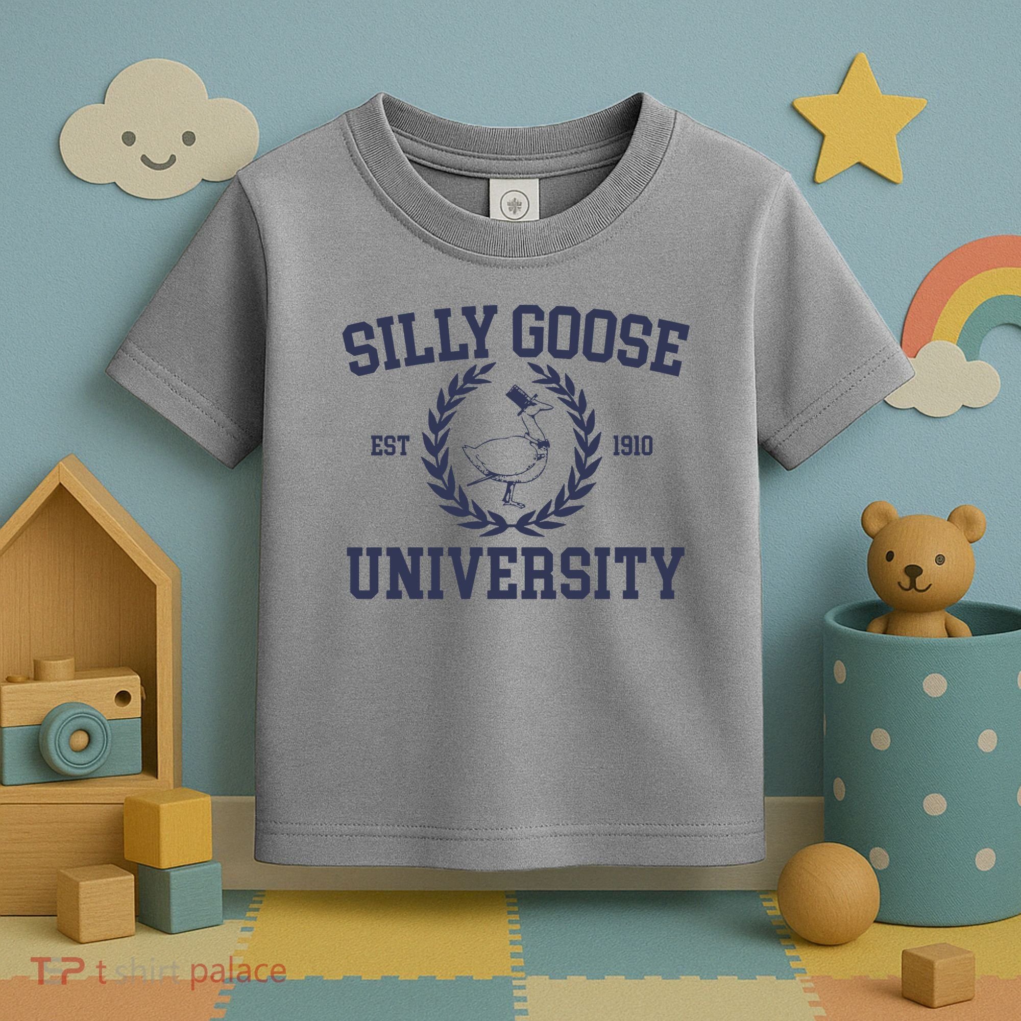 Silly Goose University Funny Silly Goose Meme Bird Lover Toddler T-Shirt
