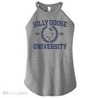 Silly Goose University Funny Silly Goose Meme Bird Lover Women's Perfect Tri Rocker Tank thumb 0
