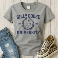Silly Goose University Funny Silly Goose Meme Bird Lover Women's T-Shirt thumb 3