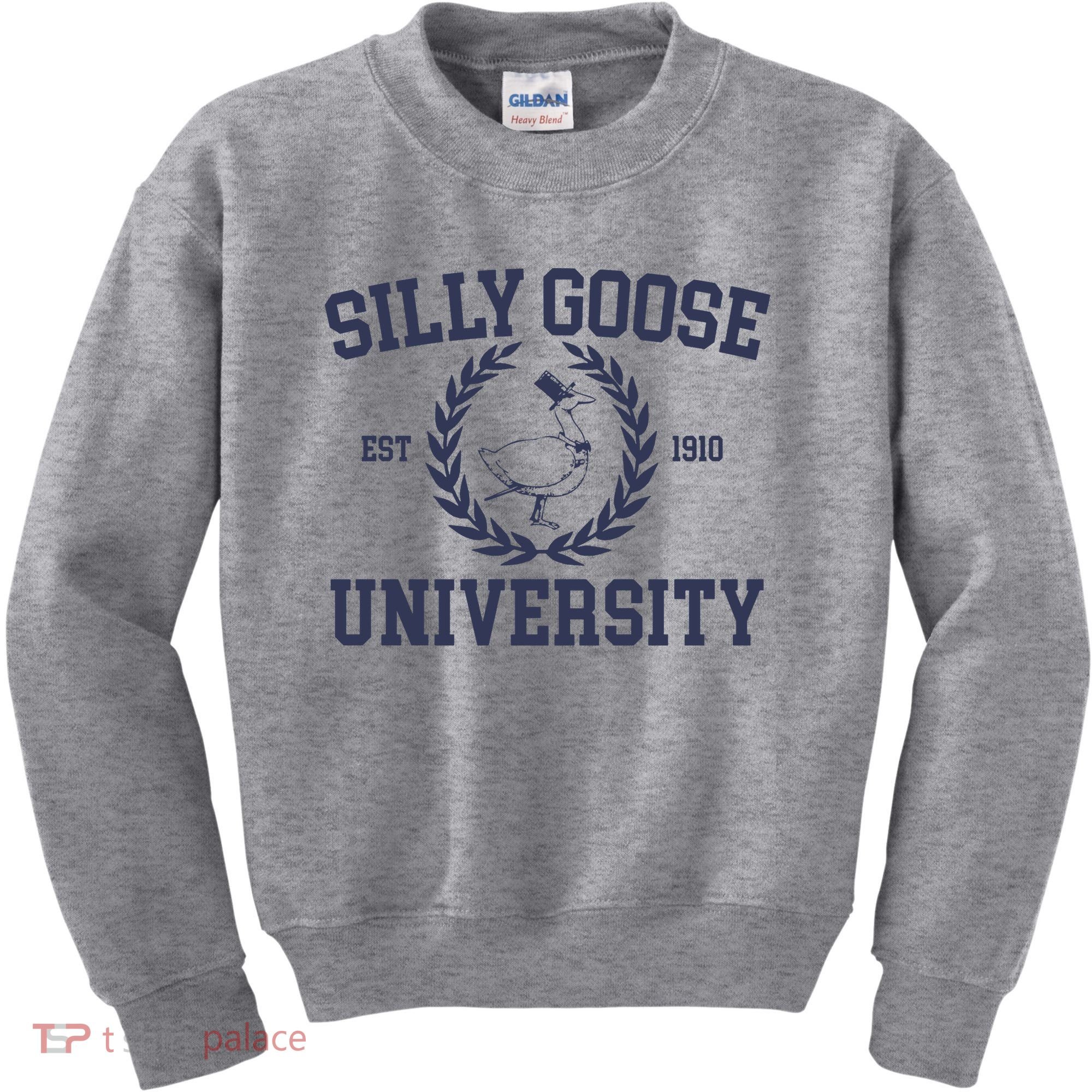 Silly Goose University Funny Silly Goose Meme Bird Lover Kids Sweatshirt