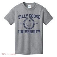 Silly Goose University Funny Silly Goose Meme Bird Lover Kids T-Shirt thumb 0
