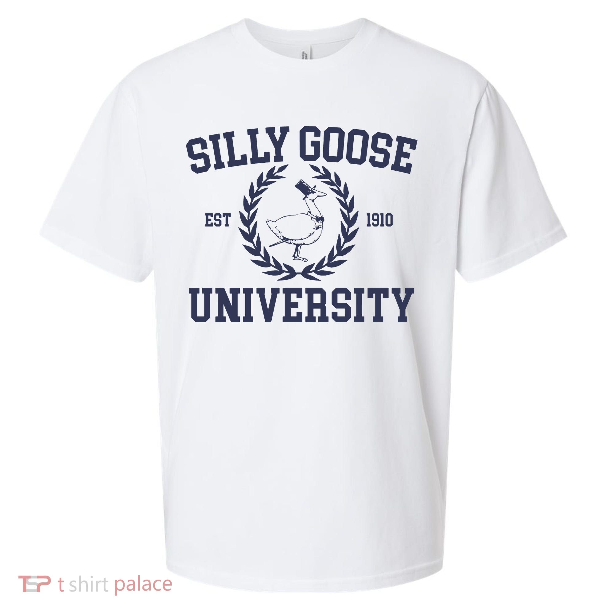 Silly Goose University Funny Silly Goose Meme Bird Lover Sueded Cloud Jersey T-Shirt