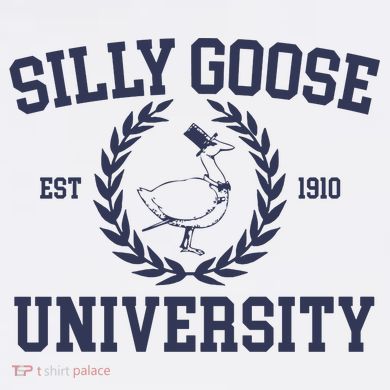 Silly Goose University Funny Silly Goose Meme Bird Lover Button