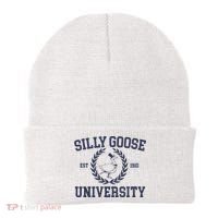 Silly Goose University Funny Silly Goose Meme Bird Lover Beanie thumb 0