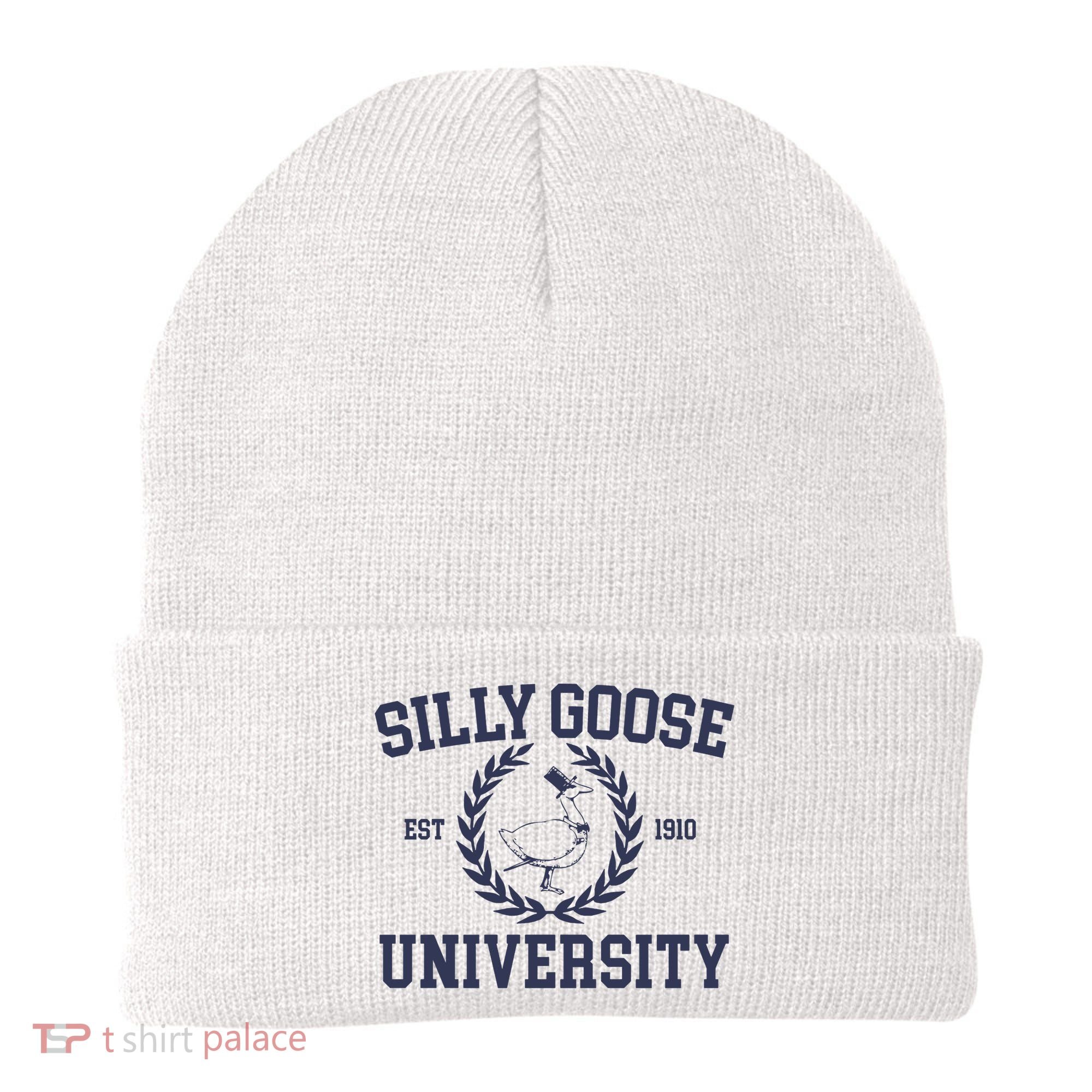 Silly Goose University Funny Silly Goose Meme Bird Lover Beanie