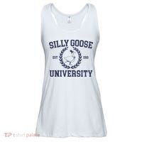 Silly Goose University Funny Silly Goose Meme Bird Lover Ladies Essential Flowy Tank thumb 0