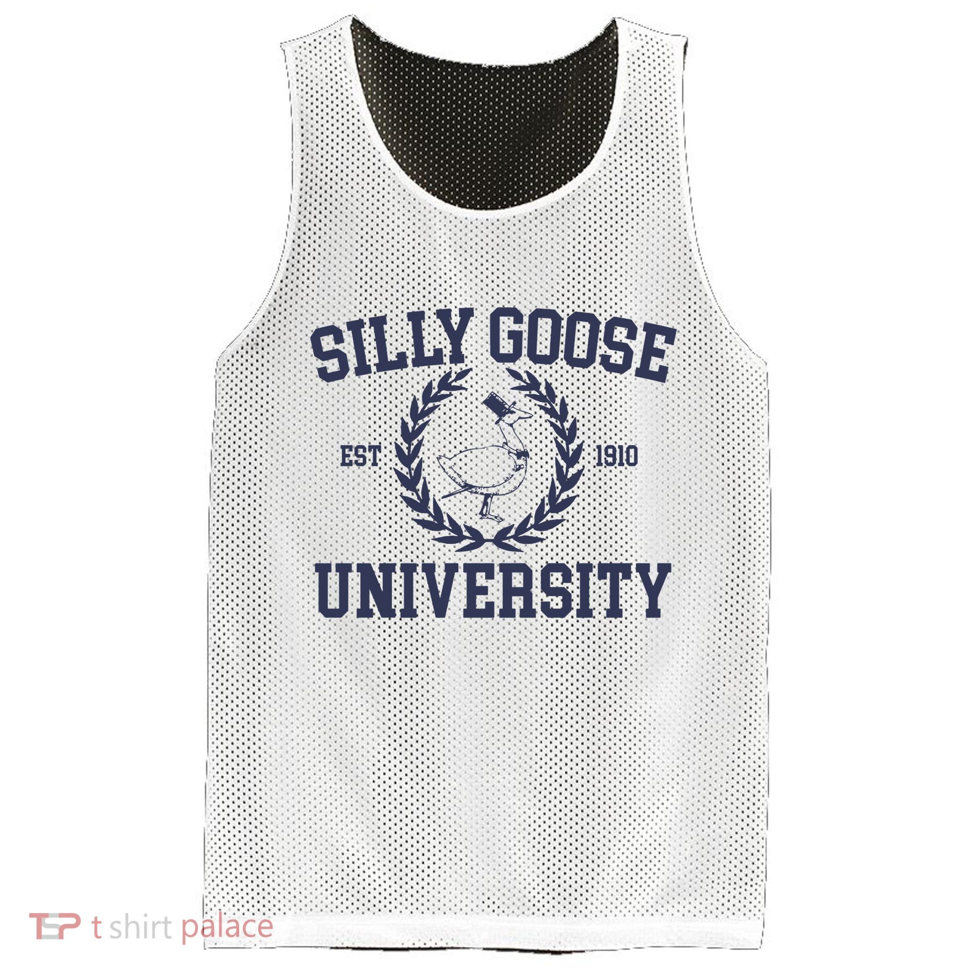Silly Goose University Funny Silly Goose Meme Bird Lover Mesh Reversible Basketball Jersey Tank