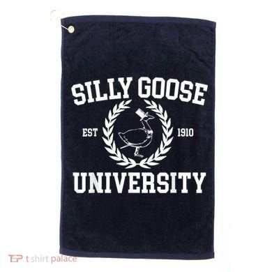 Silly Goose University Silly Goose Meme Costume Golf Towel
