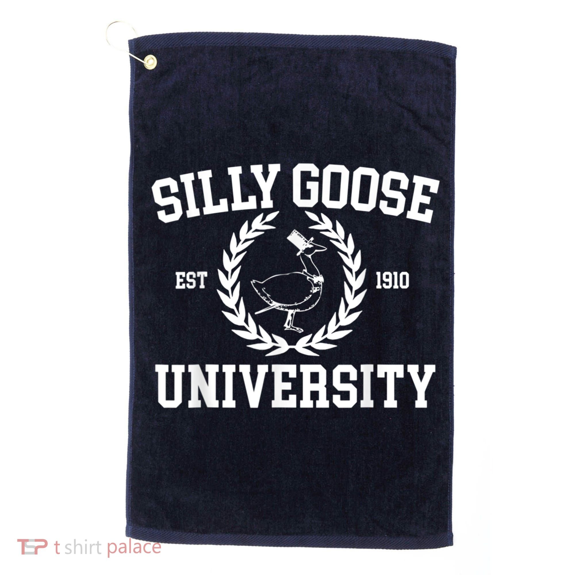 Silly Goose University Silly Goose Meme Costume Golf Towel
