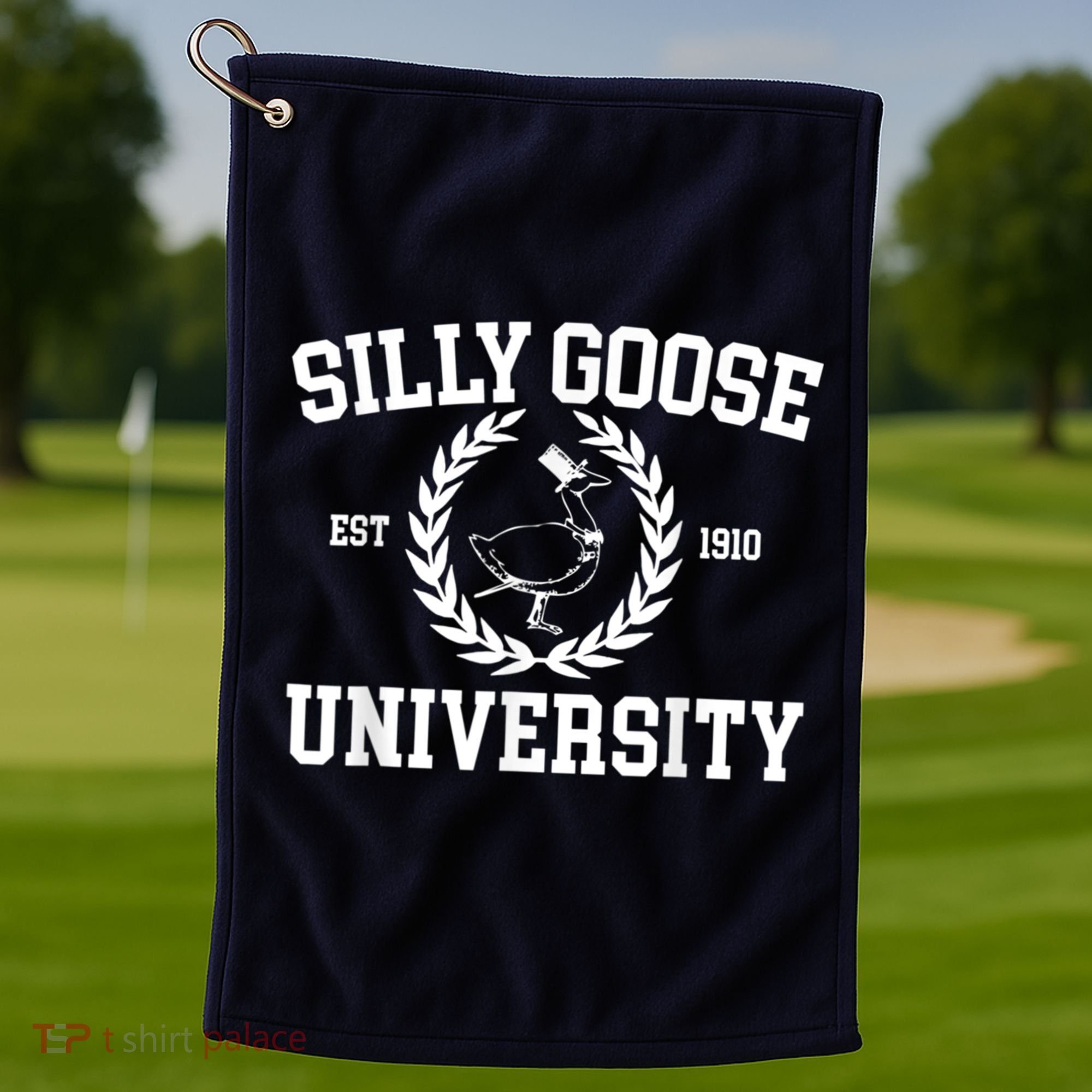 Silly Goose University Silly Goose Meme Costume Golf Towel