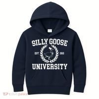 Silly Goose University Silly Goose Meme Costume Kids Hoodie thumb 0