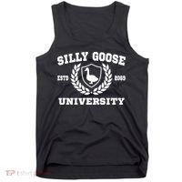 Silly Goose University Funny Meme School Bird Tank Top thumb 0