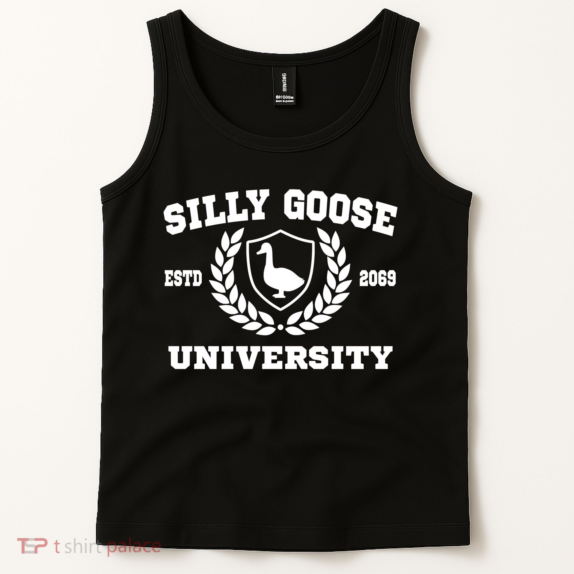 Silly Goose University Funny Meme School Bird Tank Top