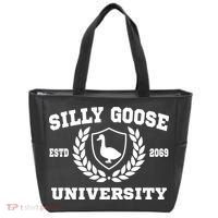 Silly Goose University Funny Meme School Bird Tote Bag thumb 0