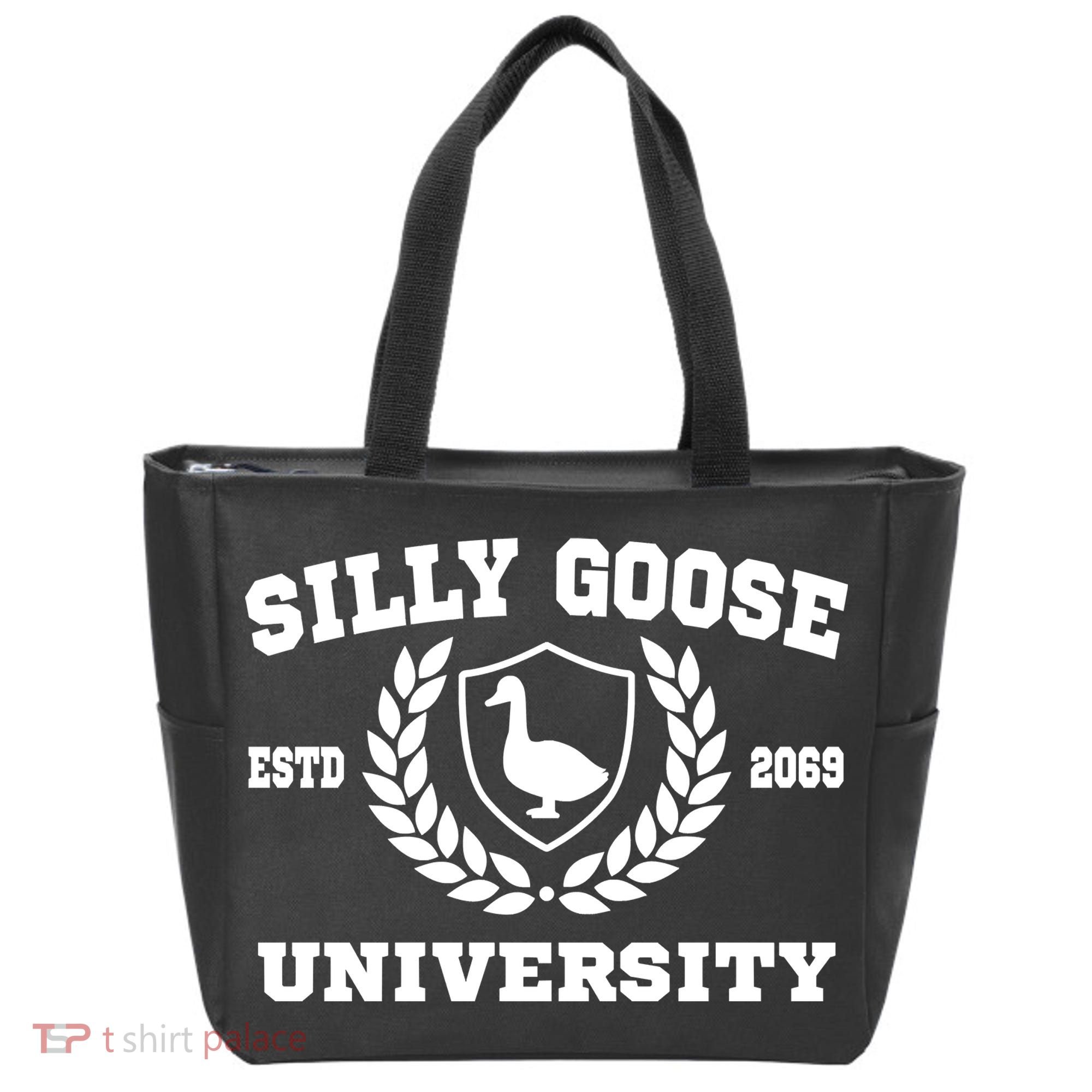 Silly Goose University Funny Meme School Bird Tote Bag