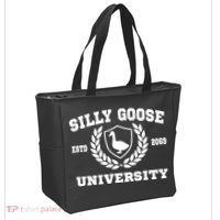 Silly Goose University Funny Meme School Bird Tote Bag thumb 2