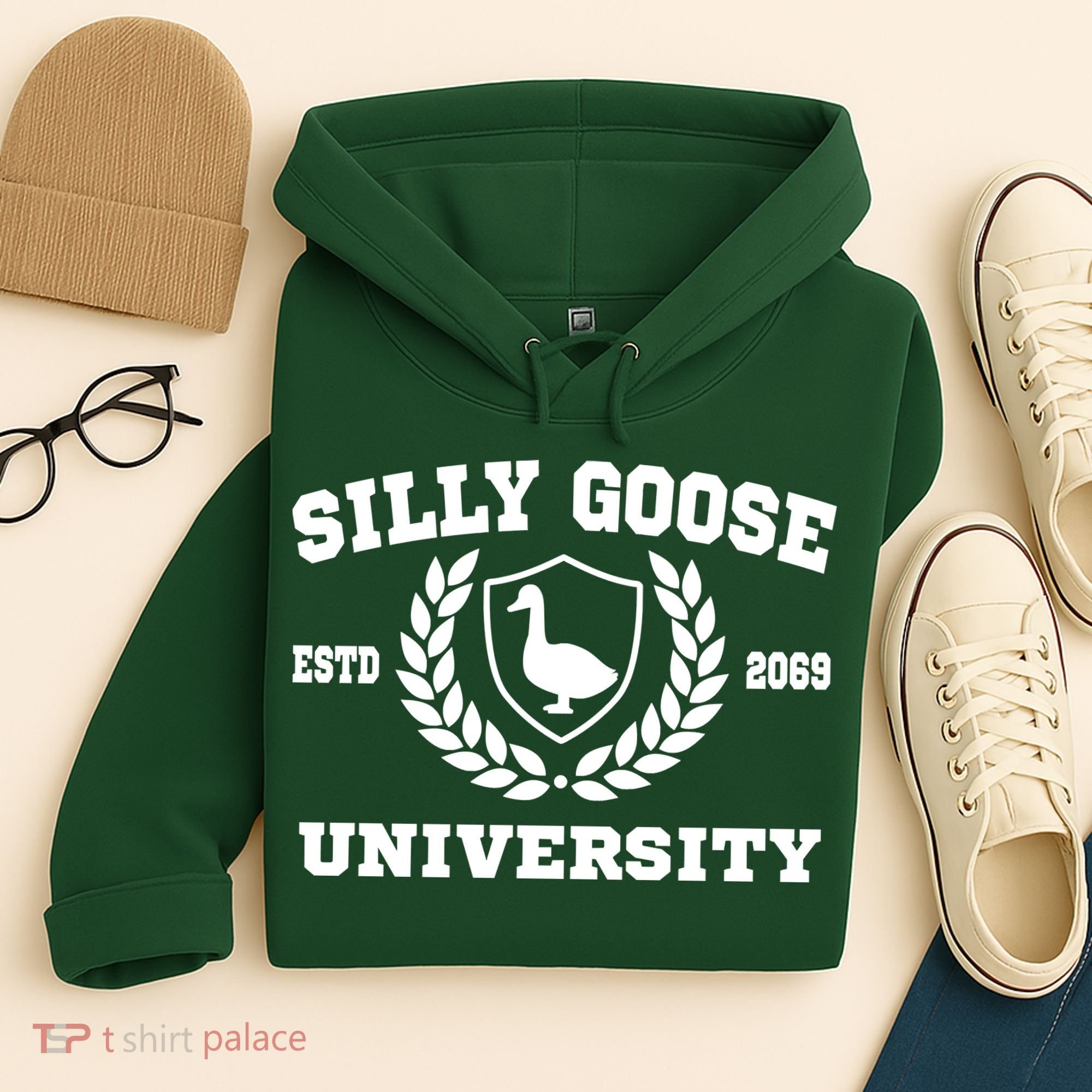 Silly Goose University Funny Meme School Bird Hoodie