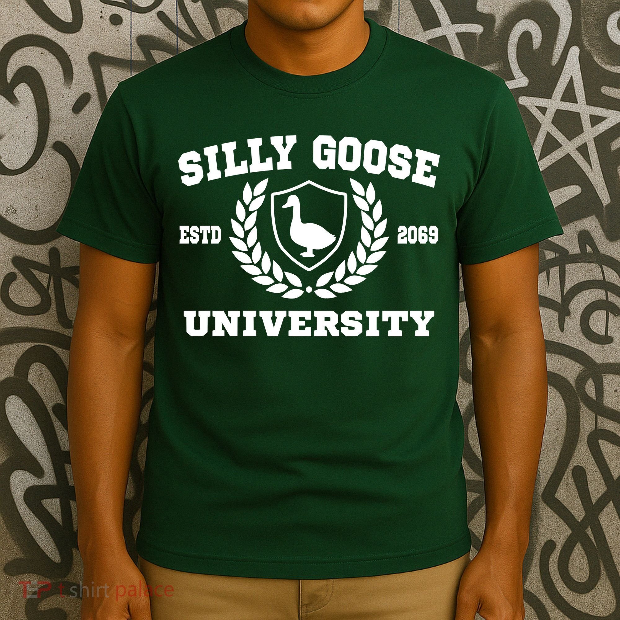 Silly Goose University Funny Meme School Bird T-Shirt