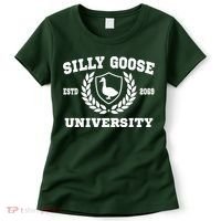 Silly Goose University Funny Meme School Bird Women's T-Shirt thumb 0