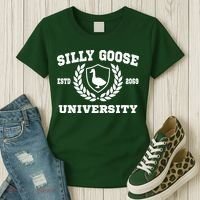 Silly Goose University Funny Meme School Bird Women's T-Shirt thumb 3