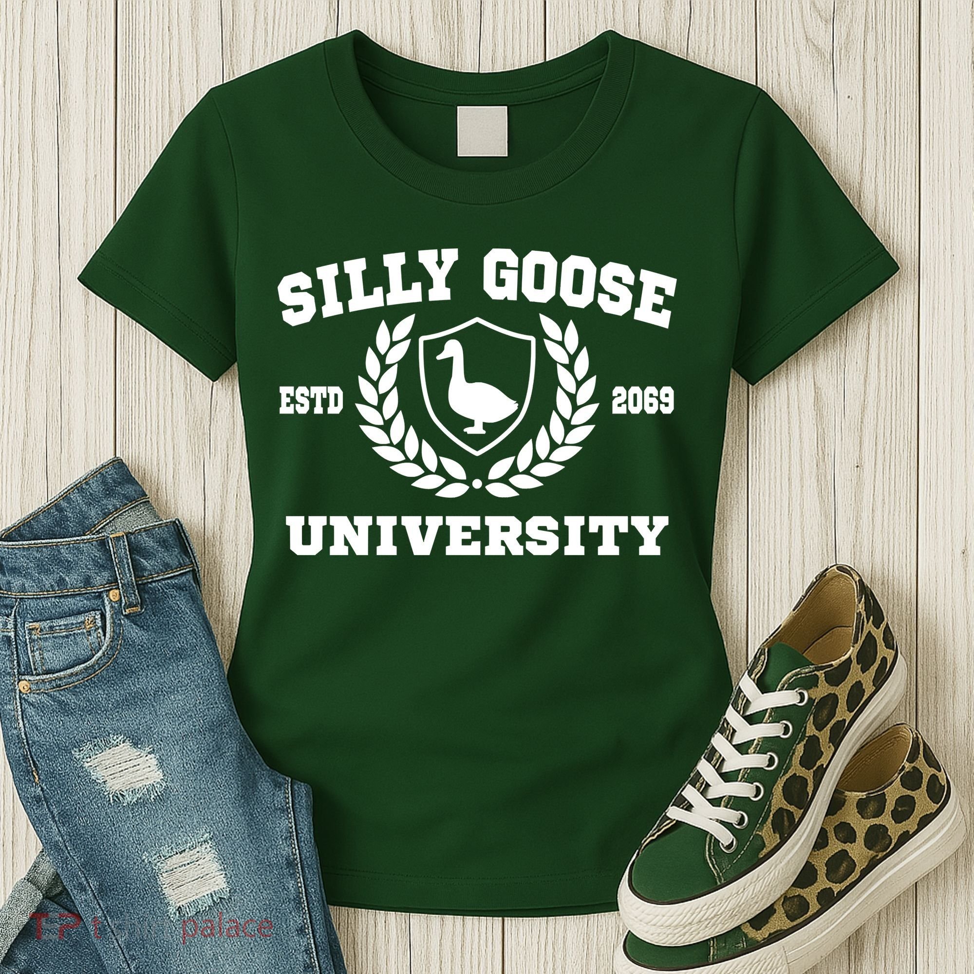 Silly Goose University Funny Meme School Bird Women's T-Shirt