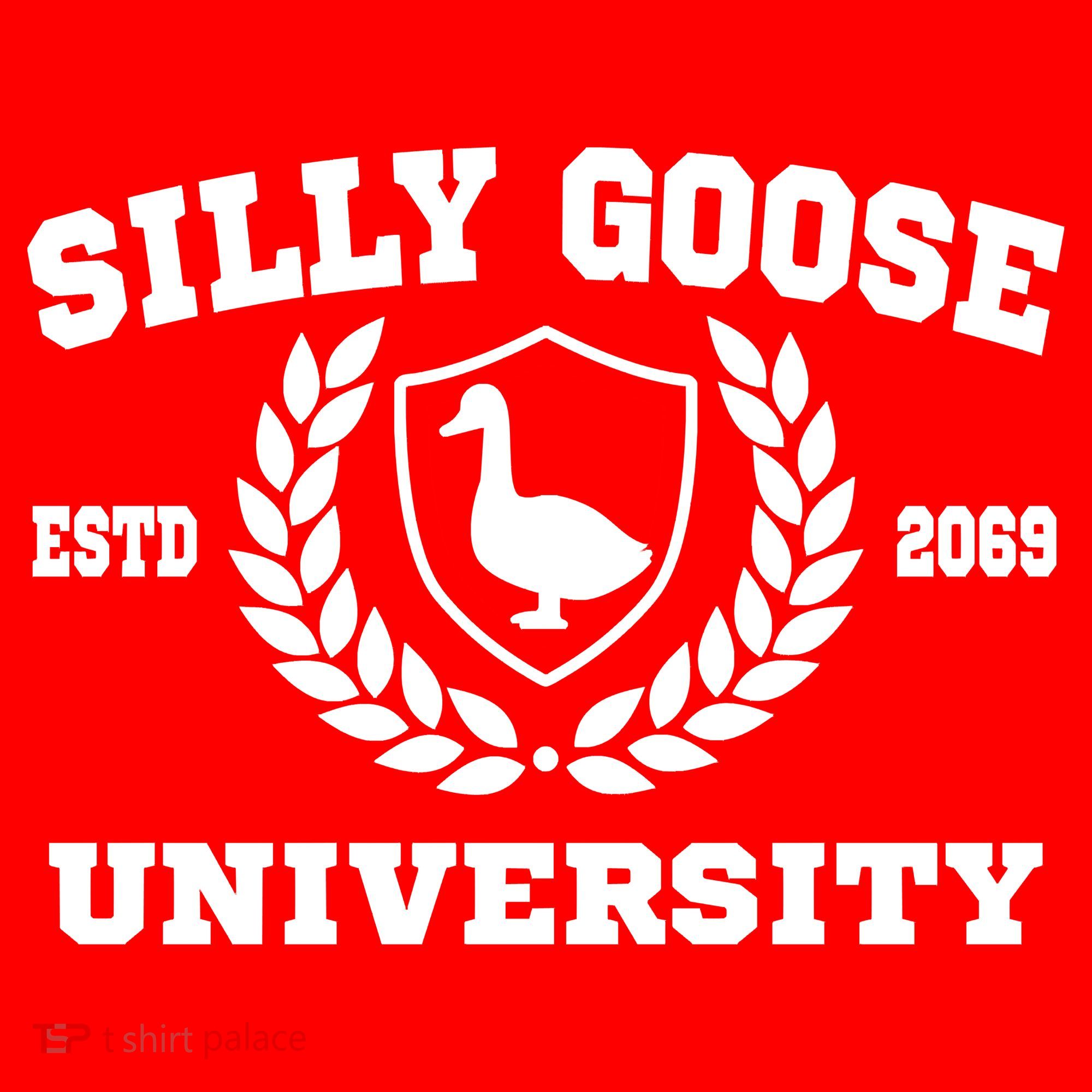 Silly Goose University Funny Meme School Bird Santa Hat