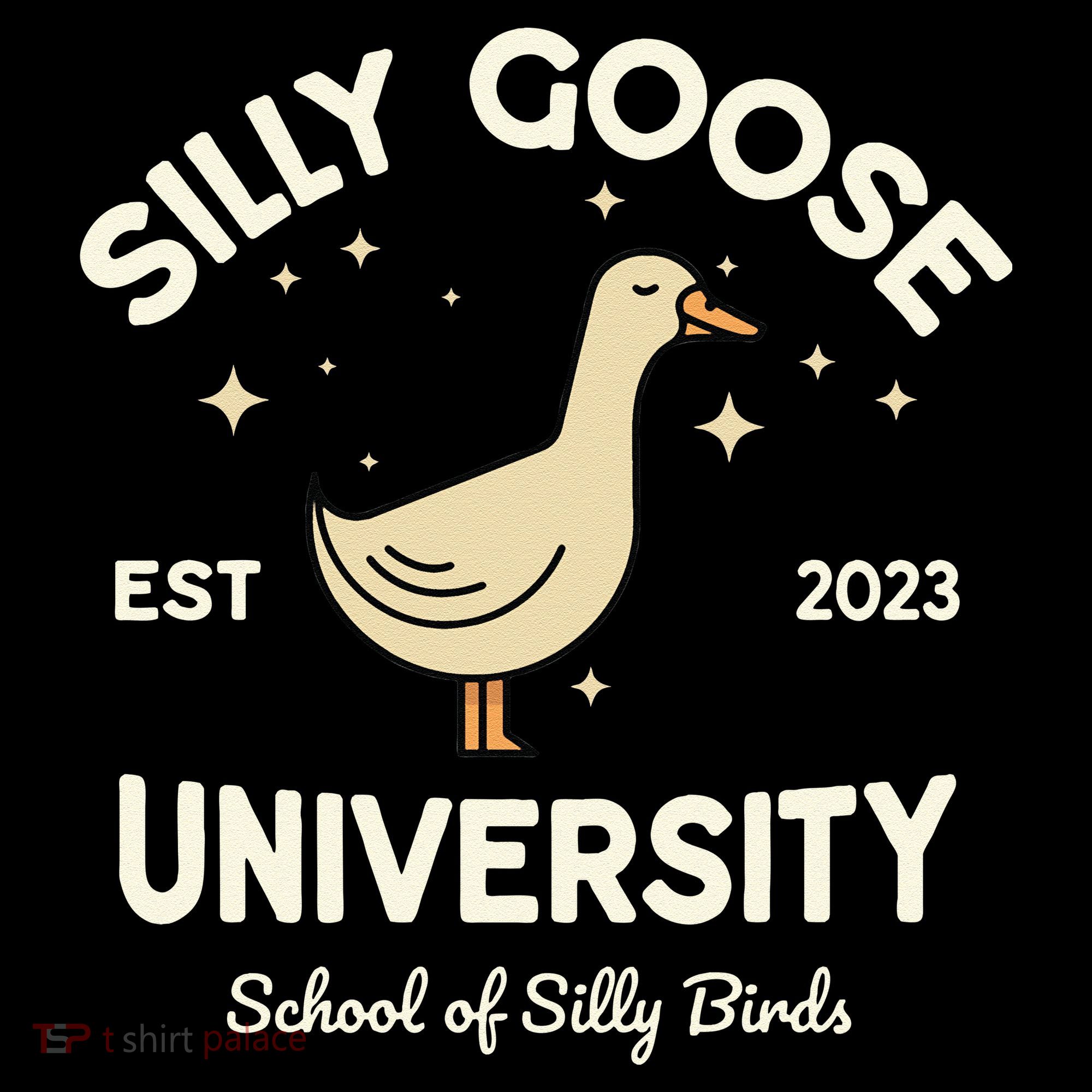 Silly Goose University School Of Silly Birds Sweatshirt Stripe Pom Pom Beanie