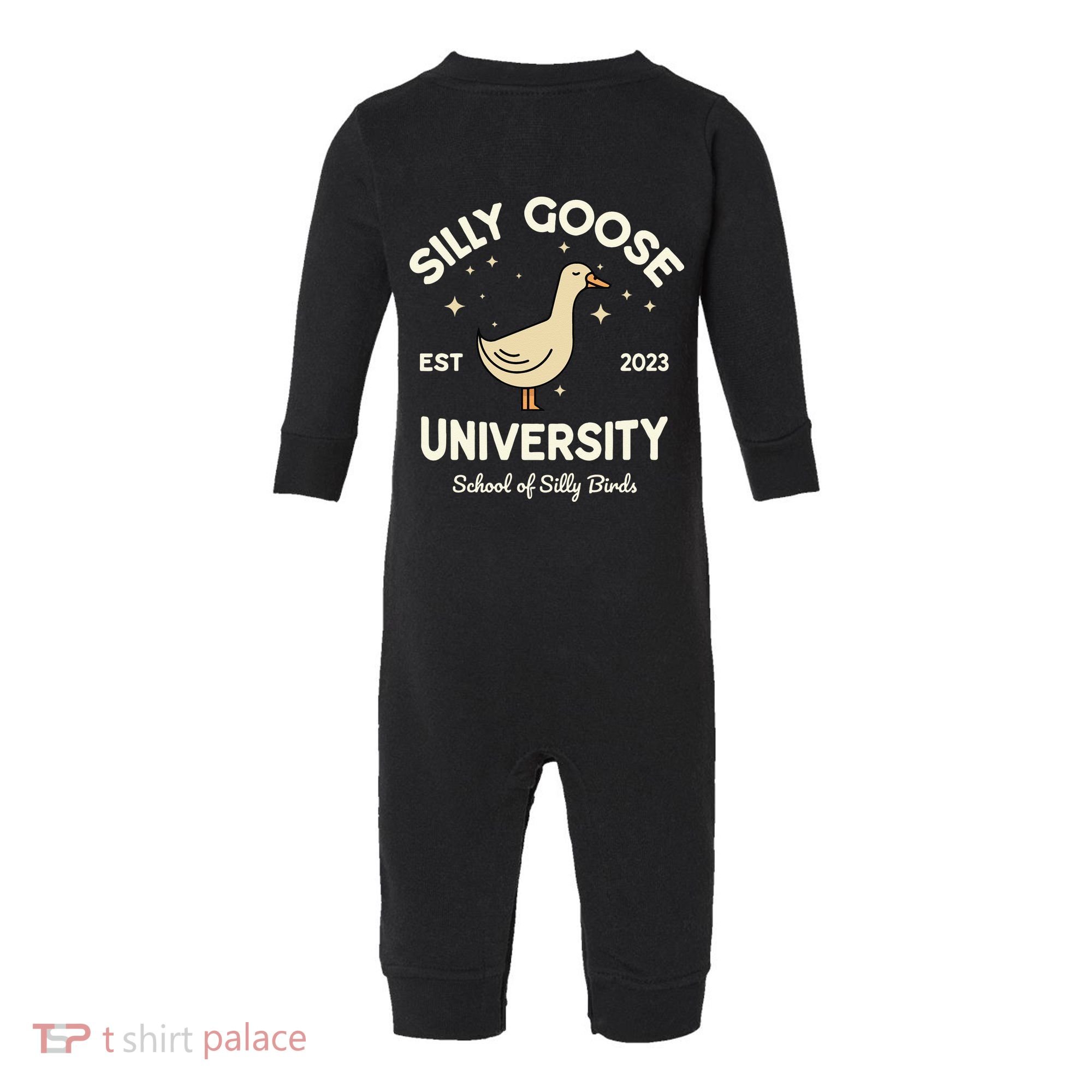 Silly Goose University School Of Silly Birds Sweatshirt Infant Fleece One Piece