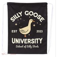 Silly Goose University School Of Silly Birds Sweatshirt Drawstring Bag thumb 0