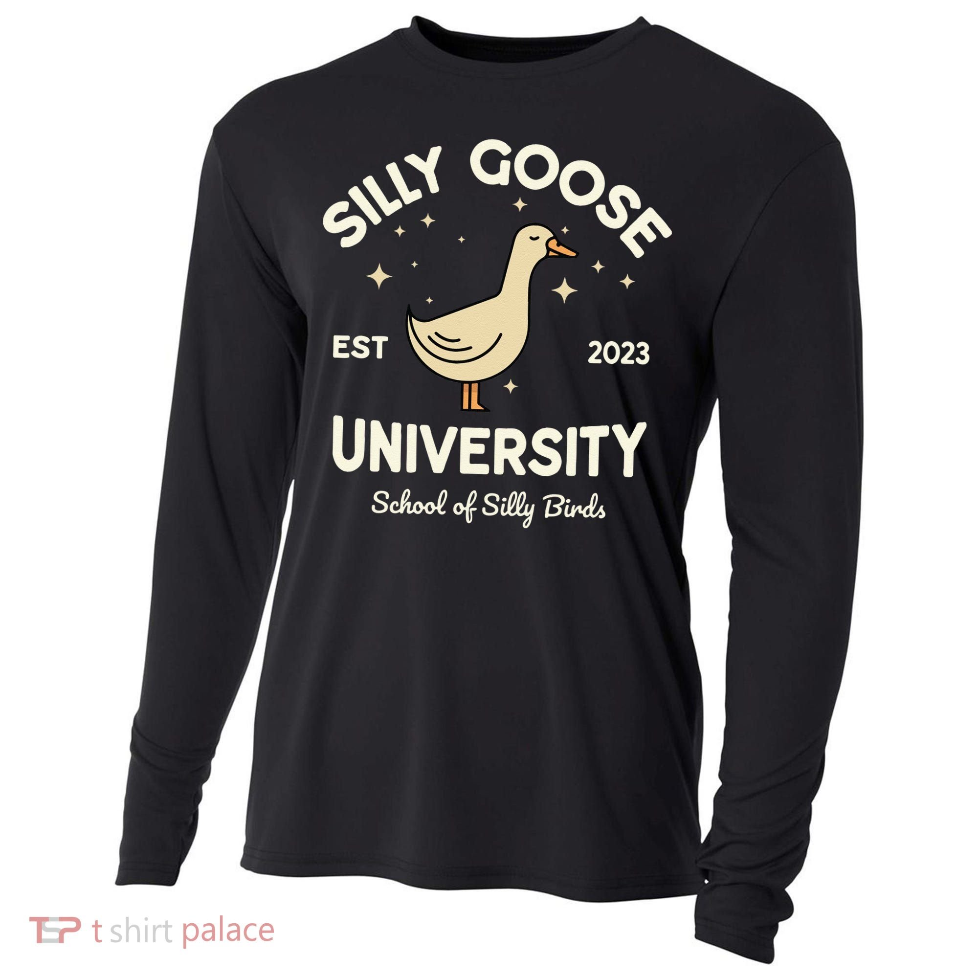 Silly Goose University School Of Silly Birds Sweatshirt Cooling Performance Long Sleeve Crew