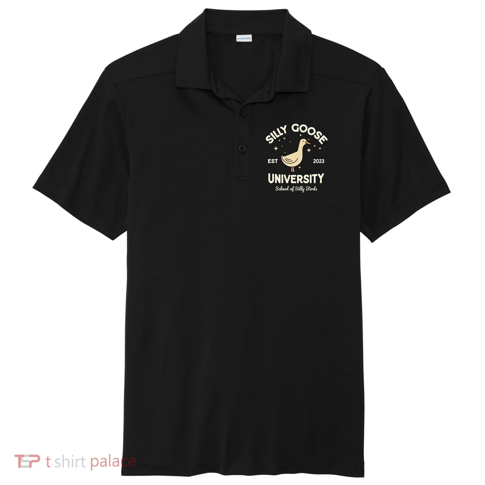 Silly Goose University School Of Silly Birds Sweatshirt Sport-Tek Posi-UV Pro Polo