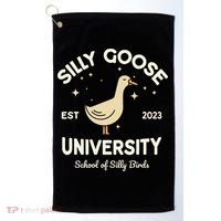Silly Goose University School Of Silly Birds Sweatshirt Golf Towel thumb 0