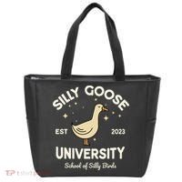 Silly Goose University School Of Silly Birds Sweatshirt Tote Bag thumb 0