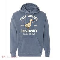 Silly Goose University School Of Silly Birds Sweatshirt Comfort Colors Garment-Dyed Hooded Sweatshirt thumb 0