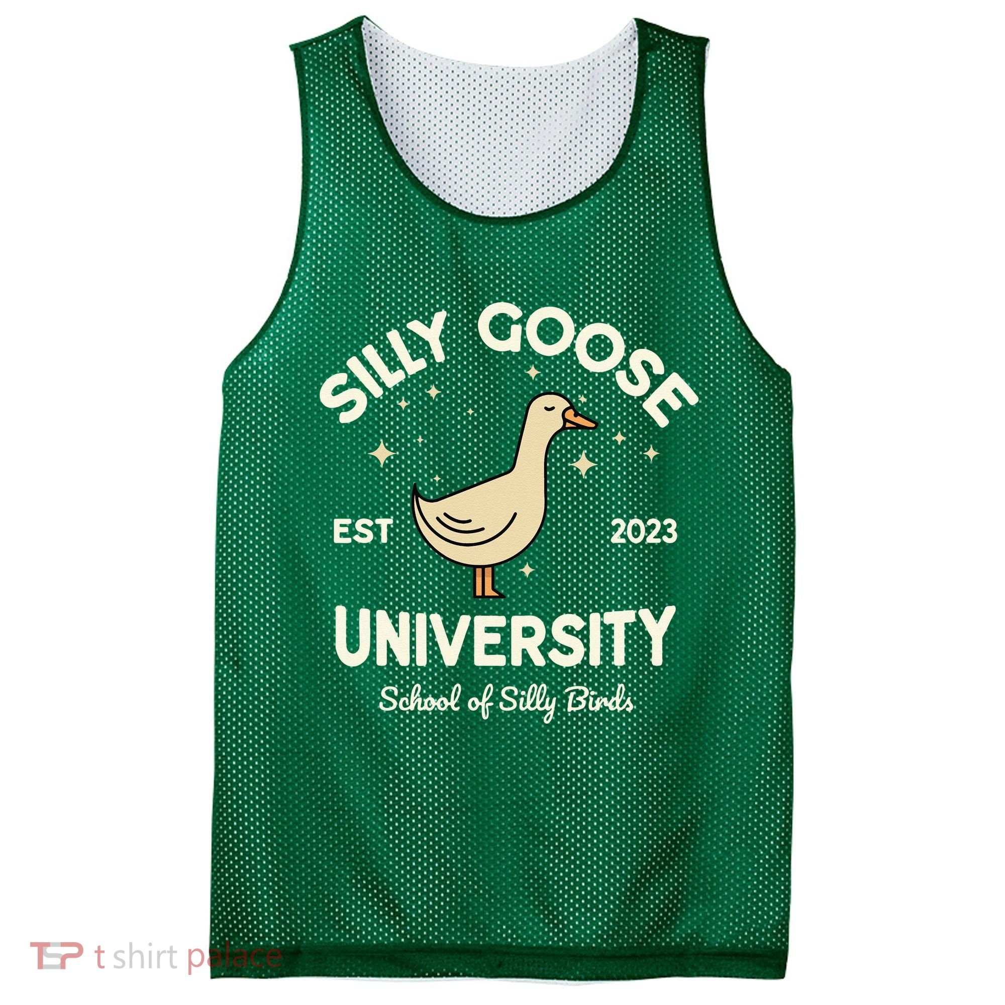 Silly Goose University School Of Silly Birds Sweatshirt Mesh Reversible Basketball Jersey Tank