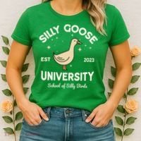 Silly Goose University School Of Silly Birds Sweatshirt Women's T-Shirt thumb 2