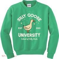 Silly Goose University School Of Silly Birds Sweatshirt Kids Sweatshirt thumb 0