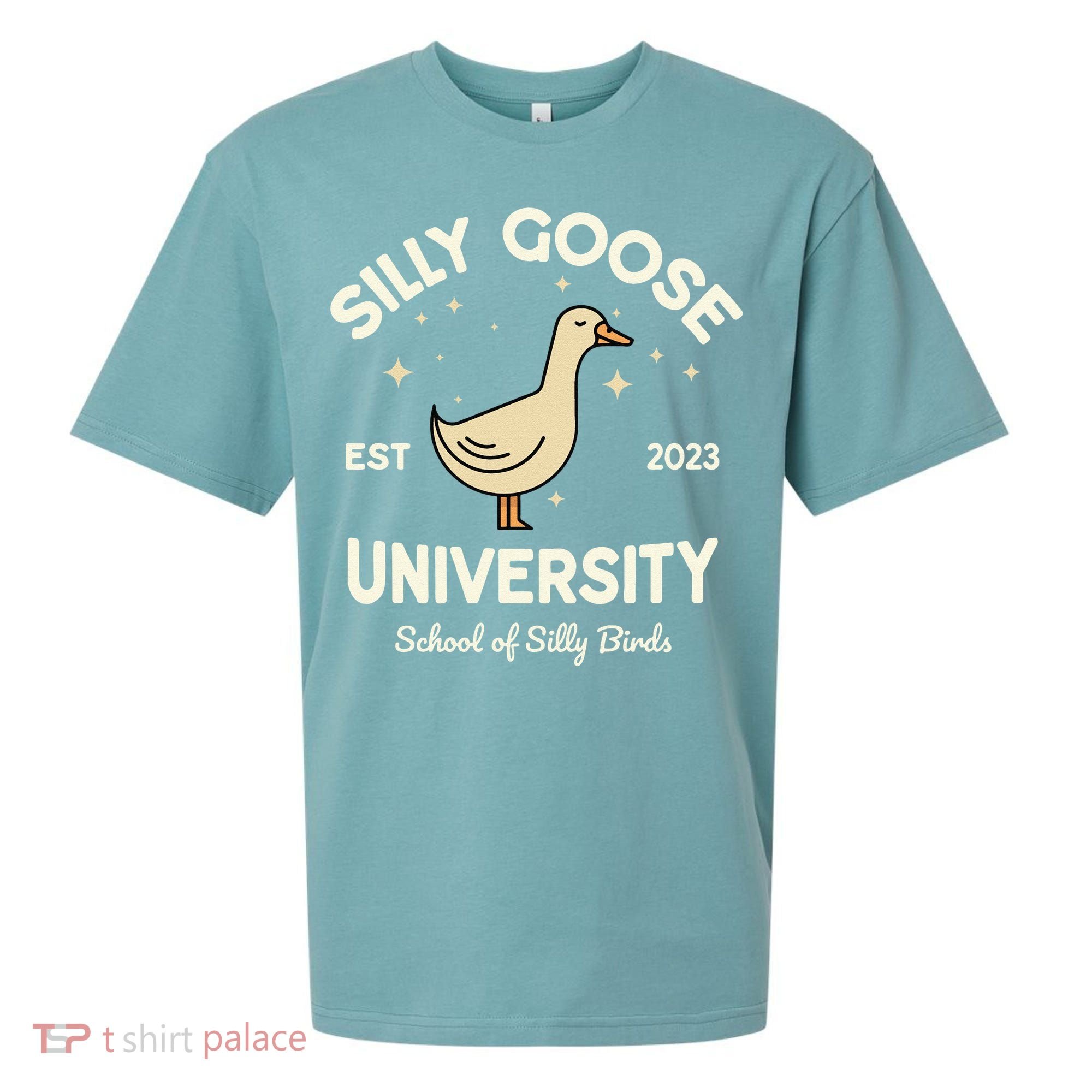Silly Goose University School Of Silly Birds Sweatshirt Sueded Cloud Jersey T-Shirt
