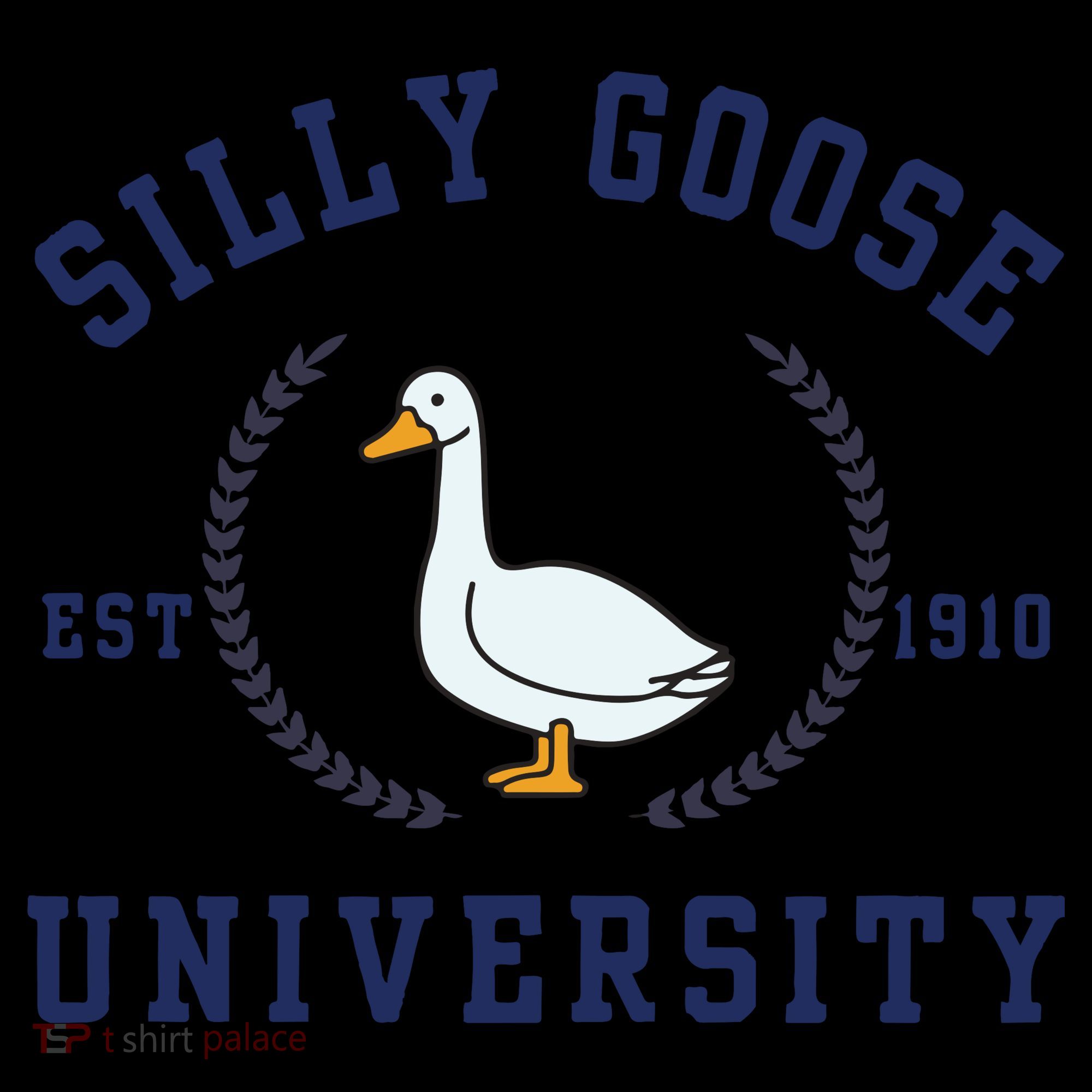 Silly Goose University Stripe Pom Pom Beanie
