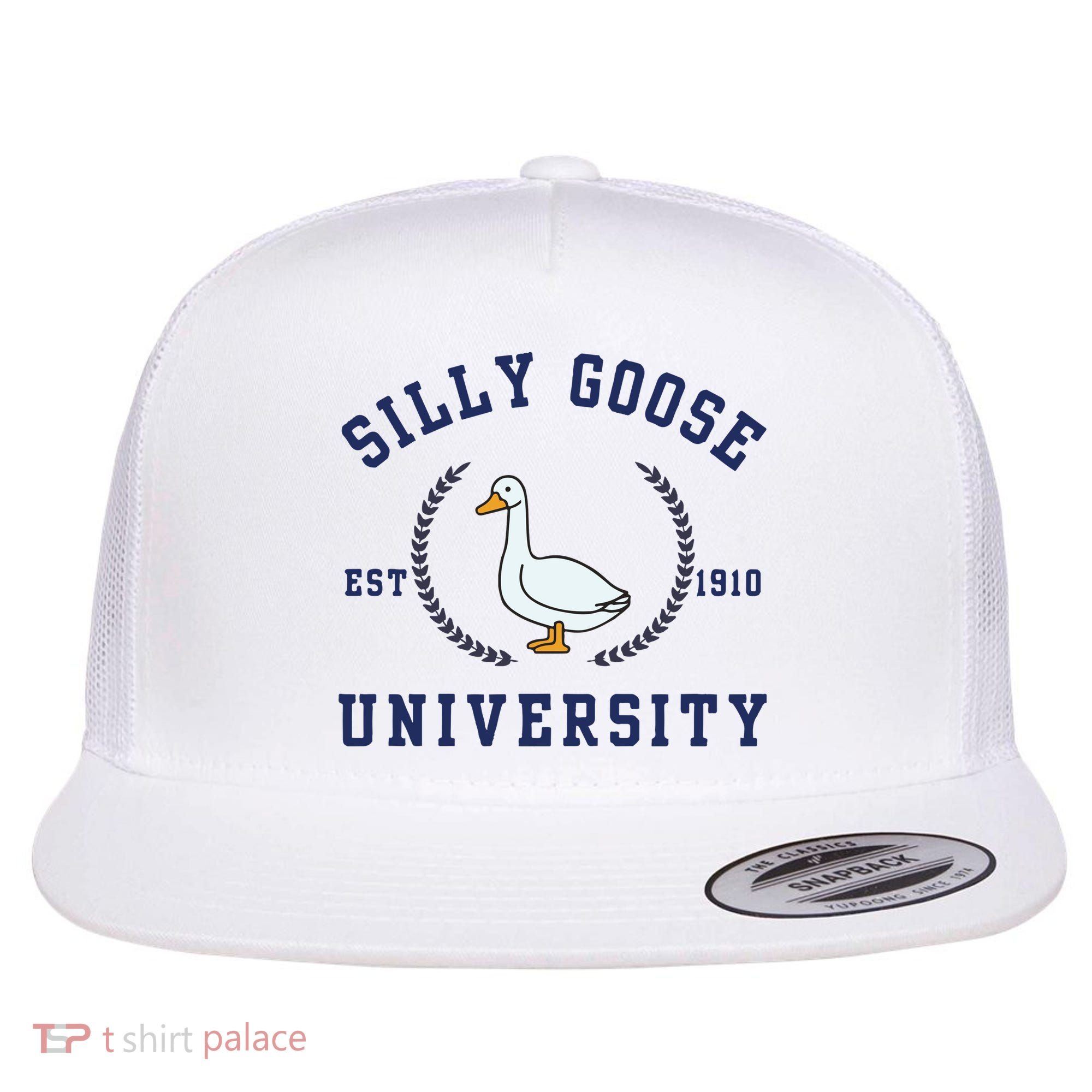 Silly Goose University Flat Bill Trucker Hat