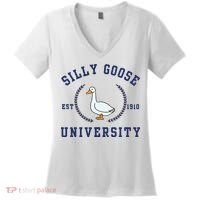 Silly Goose University Women's V-Neck T-Shirt thumb 0