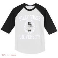 Silly Goose University Silly Goose Meme Costume Kids Colorblock Raglan Jersey thumb 0