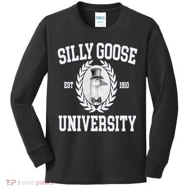 Silly Goose University Silly Goose Meme Costume Kids Long Sleeve Shirt