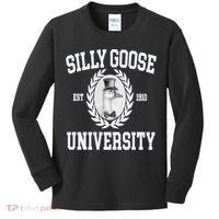 Silly Goose University Silly Goose Meme Costume Kids Long Sleeve Shirt thumb 0