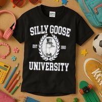 Silly Goose University Silly Goose Meme Costume Kids T-Shirt thumb 3