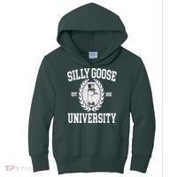 Silly Goose University Silly Goose Meme Costume Kids Hoodie thumb 0