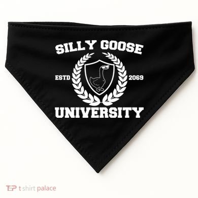 Silly Goose University Silly Goose Meme Funny USA-Made Doggie Bandana