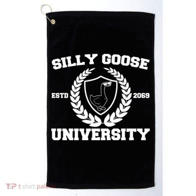 Silly Goose University Silly Goose Meme Funny Golf Towel