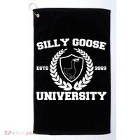 Silly Goose University Silly Goose Meme Funny Golf Towel thumb 0