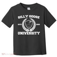 Silly Goose University Silly Goose Meme Funny Toddler T-Shirt thumb 0